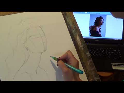 Видео: Портрет цветными карандашами