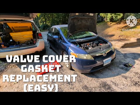Видео: Замена прокладки клапанной крышки Honda Civic 2006 года
