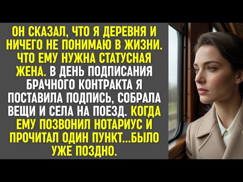 Видео: Он называл меня "деревней". После брачного контракта нотариус прочитал пункт — было поздно.