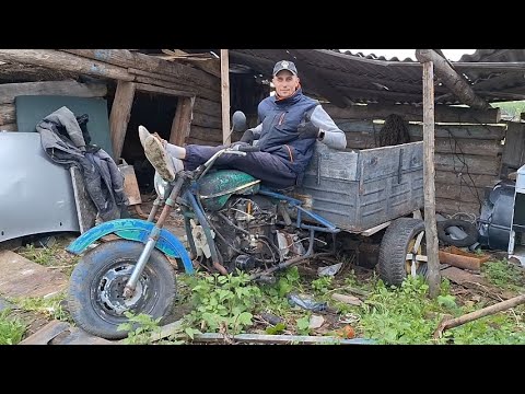 Видео: Трицикл урал с двигателем от жигулей и кузовом от муровья. Завели после 3 лет простоя.