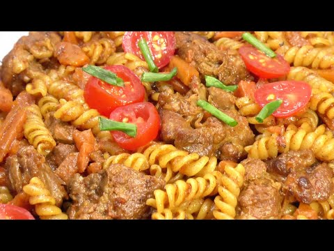 Видео: Макаронный плов с бараниной и томатами | Очень вкусно!