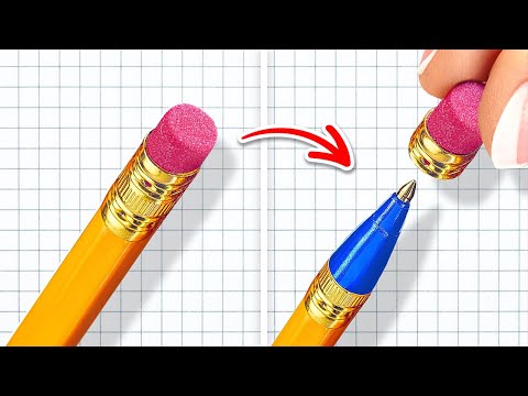 Видео: Творческие школьные хитрости и поделки для избавления от скуки и вдохновения на весь день ✨🎒