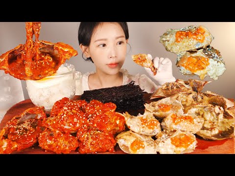 Видео: Жаркие морские крабы и соевые морские крабы mukbang korean food
