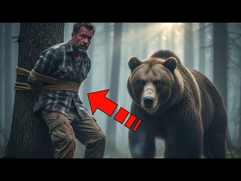 Видео: Медведь нашел человека, привязанного к дереву. Что случилось дальше, шокировало всех...