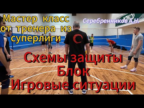 Видео: Мастер класс от тренера из суперлиги и мастера спорта по Схемам Защиты, Блоку от Серебренникова А.Н