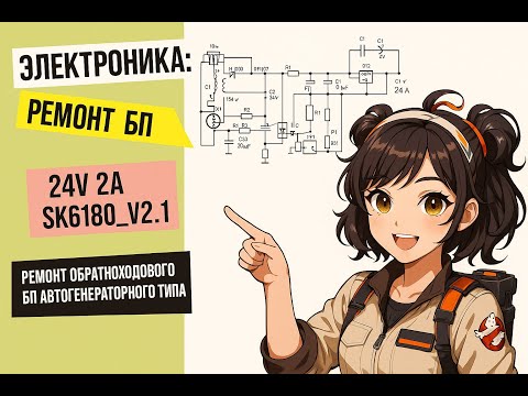 Видео: Электроника: Ремонт обратноходового БП автогенераторного типа 24V 2A SK6180_V2.1