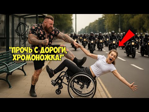 Видео: Отморозки пнули девочку-инвалида… Но через минуту подъехали десятки байкеров!