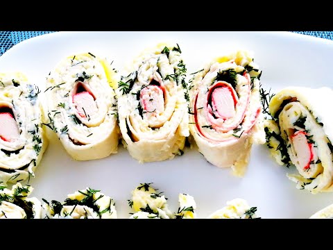 Видео: Рулет из плавленных сырков с начинкой /Закуска