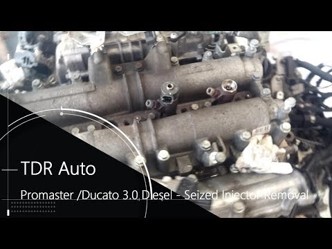 Видео: Снятие форсунки дизельного двигателя Promaster Ducato 3.0