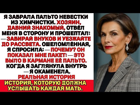 Видео: Я забрала пальто невестки из химчистки — и услышала такой секрет, что у меня застыла кровь.