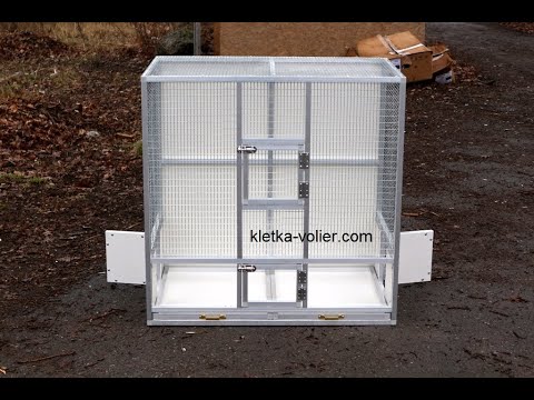Видео: Клетка для попугая розеллы. Размер 1 х 1 х 0,6 м.