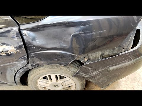 Видео: Ford Focus 2. Сильное повреждение крыла. Кузовной ремонт. Часть 1