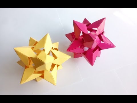 Видео: Кусудама Твистар оригами (Miyuki Kawamura), Kusudama Twistar origami