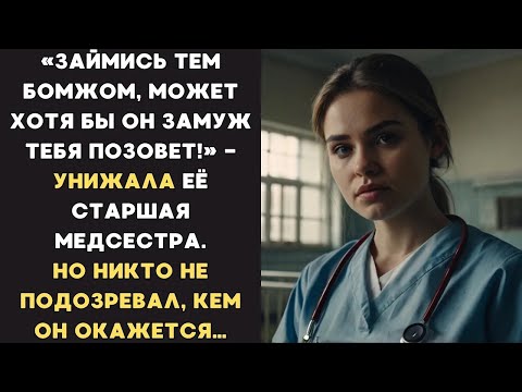 Видео: Займись тем БОМЖОМ, может хоть ОН замуж тебя позовет!   УНИЖАЛА её старшая медсестра  А он оказа