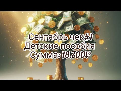 Видео: #20 Сентябрь чек#1// Распределение детских пособий + остаток от аванса//Сумма 18.700₽