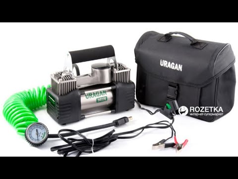 Видео: Автокомпресор Uragan 90170