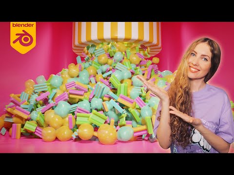 Видео: Видеоурок: Как сделать 3d анимацию жвачек в Blender | Particle System + Molecular | Пошаговый урок