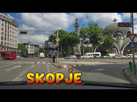 Видео: SKOPJE, Macedonia 【DRIVE TOUR】 *POV* (5.2025) 🚗 Пролетен ден се возиме низ Скопје, Македонија 🇲🇰