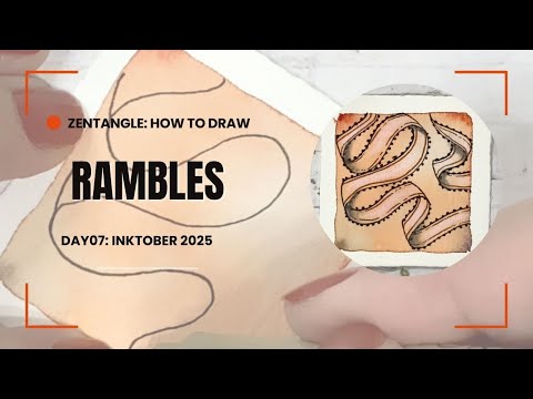 Видео: Зентангл: пошаговое руководство по Rambles / Inktober 2025, день 7