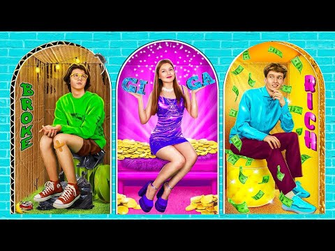 Видео: Мы Построили Секретную Комнату | Бедная vs Богатая vs Гига Богатая