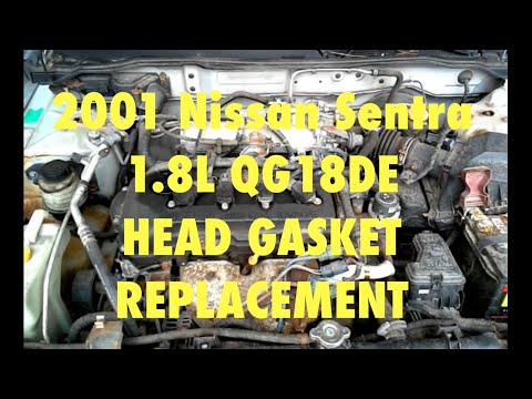 Видео: Замена прокладки головки блока цилиндров Nissan Sentra 1.8L QG18DE 2001 года. ПРОСТАЯ ЗАМЕНА. ОТ ...