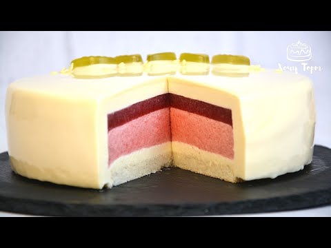 Видео: 🎂 Нежный муссовый торт «Клубника-лимон» с зеркальной глазурью — идеальный баланс вкуса! 🍓💥🍋