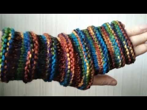 Видео: Митенки спицами