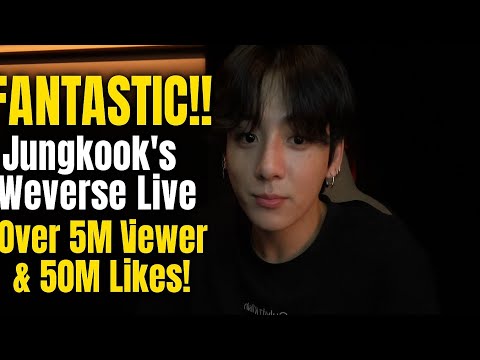 Видео: Фантастика!! Сегодняшнее выступление Чонгука на Weverse Live превысило 5 миллионов зрителей и наб...