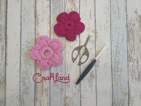 Видео: Пышный цветочек из т-пряжи (мини МК)