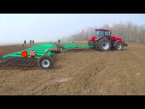 Видео: МТЗ 3522 испытывает в работе модернизированную борону БЗ-22