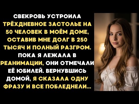 Видео: Свекровь устроила трёхдневное застолье и позвала 50 человек в мой дом, оставив мне долг в 250 тысяч