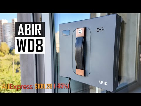 Видео: Робот для миття вікон ABIR WD8 з Aliexpress за $100 (-65%) Чи варто купувати? Огляд і відгук