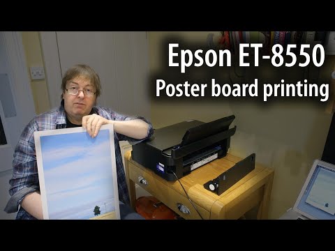 Видео: Печать плакатов формата A3+ на принтере Epson ET-8550 с задней подачей бумаги. Используется карто...