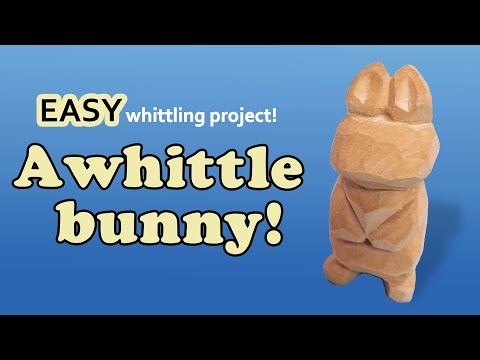 Видео: Как вырезать милого кролика — пошаговый проект по резьбе по дереву для начинающих