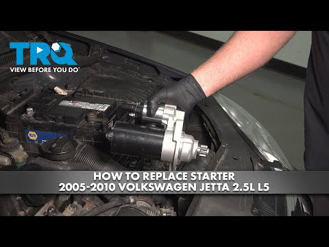 Видео: Как заменить стартер на Volkswagen Jetta 2.5L L5 2005-2010