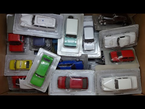 Видео: Большая коробка с масшабными моделями. Распаковка коробки с автомобилями 1:43