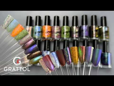 Видео: РОСКОШНАЯ КОЛЛЕКЦИЯ Grattol × @STYUZYA! 💅✨ Распаковка + ВСЕ выкрасы на типсах | 18 лаков 