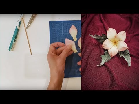 Видео: Видео МК - Цветок Плюмерии из ткани