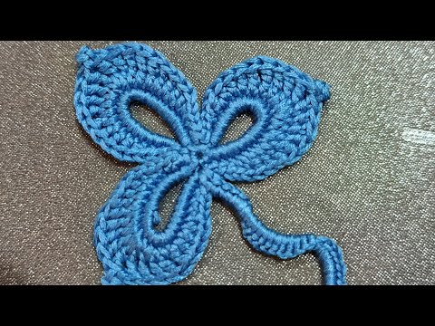 Видео: Трилистник крючком для Ирландского кружева.