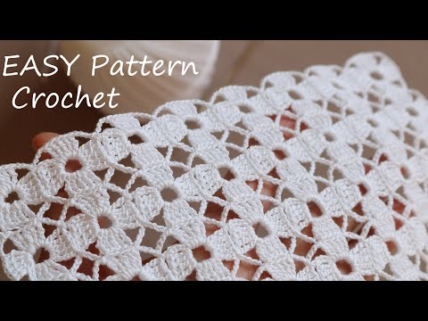 Видео: ФАВОРИТ УЗОРОВ без отрыва нити! Очень ЛЕГКОЕ ВЯЗАНИЕ КРЮЧКОМ ))  EASY Pattern Crochet for beginners