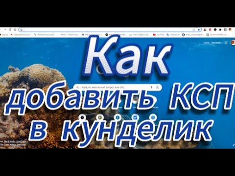 Видео: Как загрузить КСП в кунделик