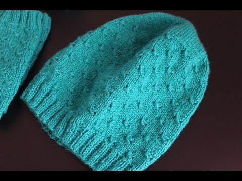 Видео: Простая шапка бини спицами. Simple hat knitting.