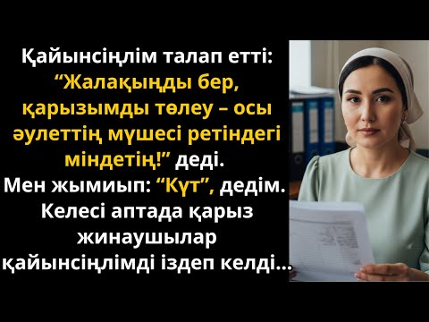 Видео: қайынсіңлім жалақымды талап етті, бірақ келесі аптада қарызшылар оны іздеді… Әсерлі әңгіме