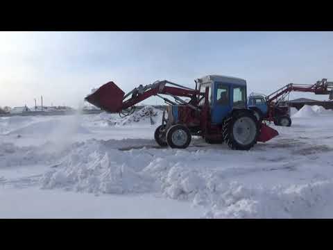 Видео: Заводим Т-40 после -35 чистка снега куном и ковшом.