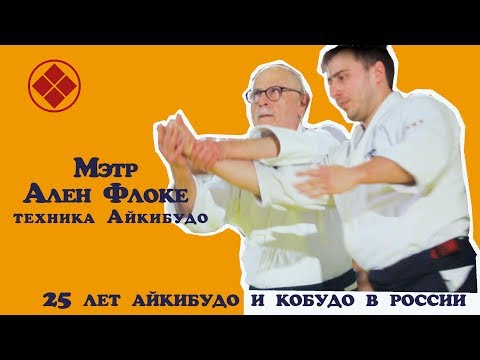 Видео: Мэтр Ален Флоке  демонстирирует технику Айкибудо