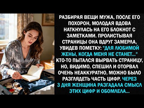 Видео: Разбирая вещи мужа, после его ухода, молодая вдова наткнулась на его дневник с заметками...