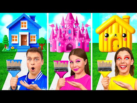 Видео: Домики Одного Цвета Челлендж | Смешные Моменты от Fun Teen