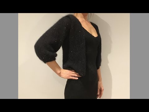 Видео: Маленький кардиган для торжественных случаев . Simple knit cardigan.