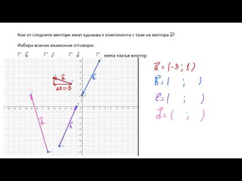 Видео: Компоненти на вектори (пример)