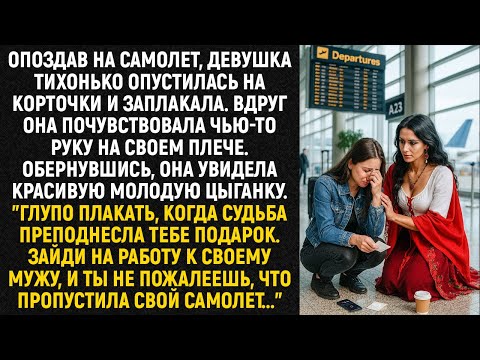 Видео: Опоздав на самолет, девушка тихонько опустилась на корточки и заплакала. Вдруг она почувствовала...